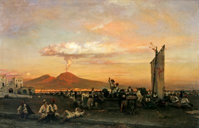 Quayside at Naples by Oswald Achenbach